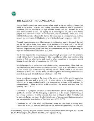 Role of the Conscience