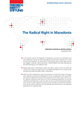 The Radical Right in Macedonia