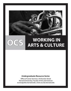 Ocs Working in Arts & Culture