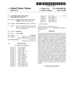 (12) United States Patent (10) Patent No.: US 6,410,609 B1 Taylor Et Al