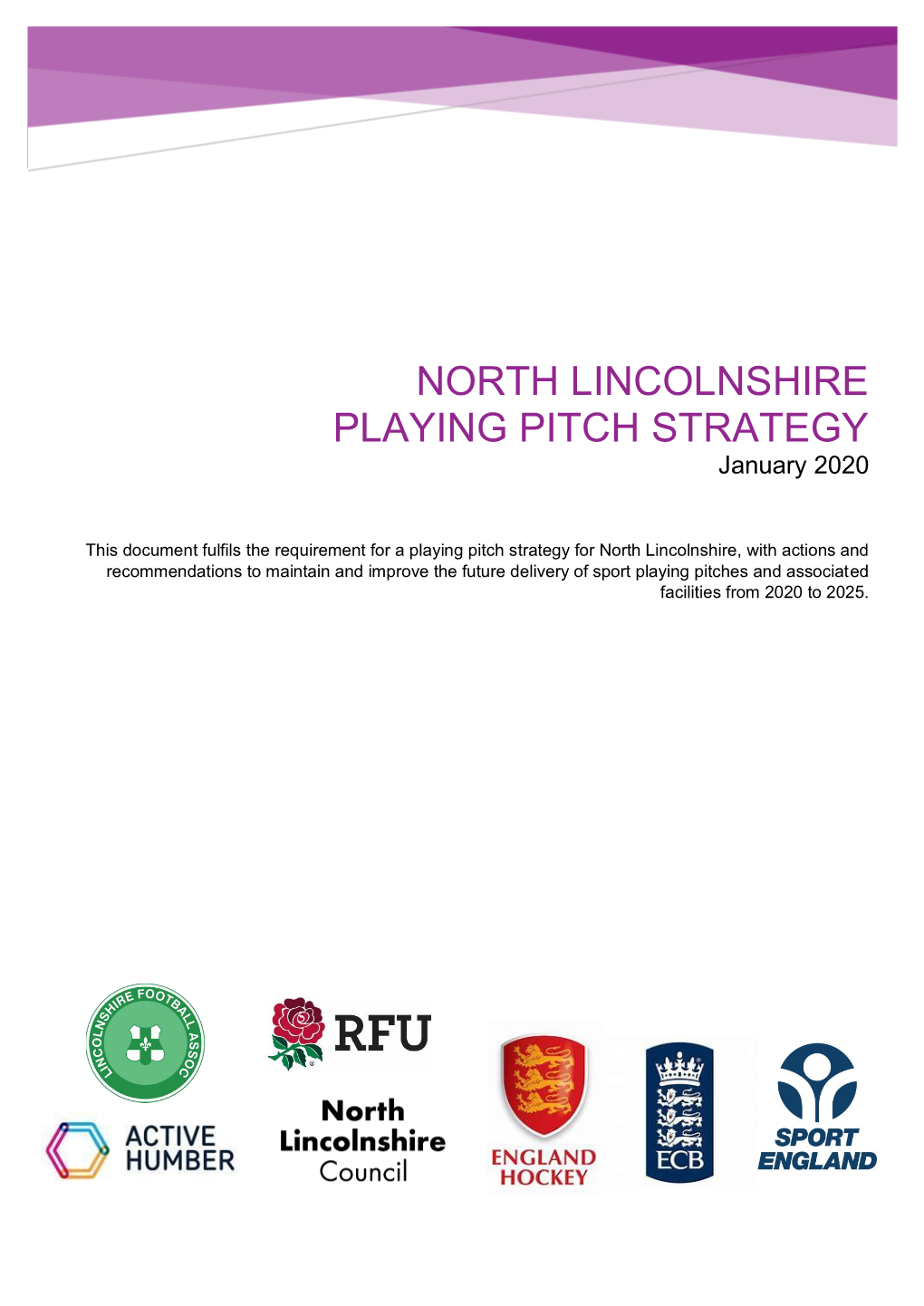 North Lincolnshire Playing Pitch Strategy 2020-2025