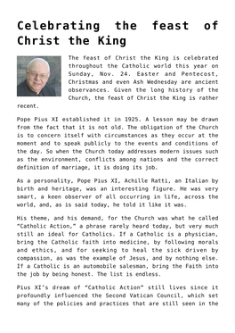 Celebrating the Feast of Christ the King