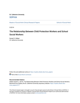 The Relationship Between Child Protection Workers and School Social Workers