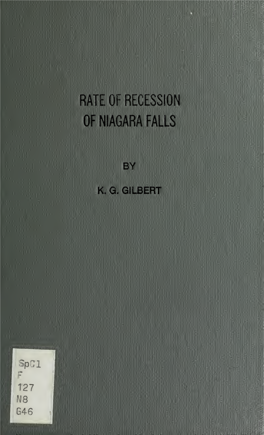 Rate of Recession of Niagara Falls