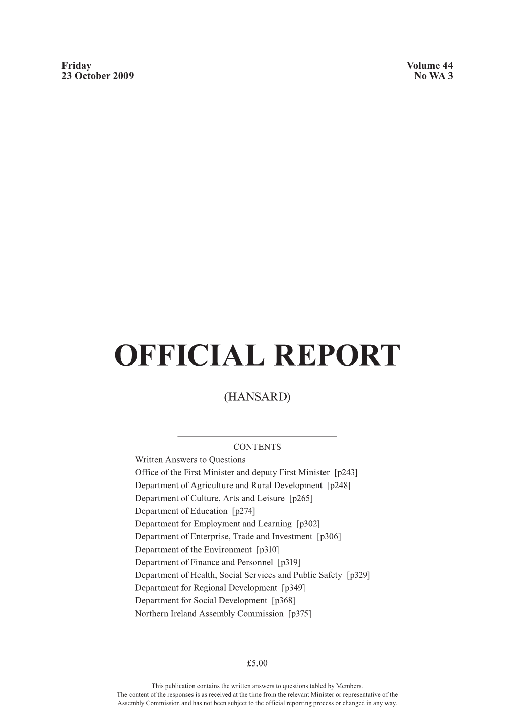 Official Report