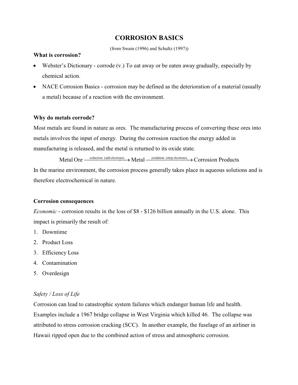 Corrosion Basics