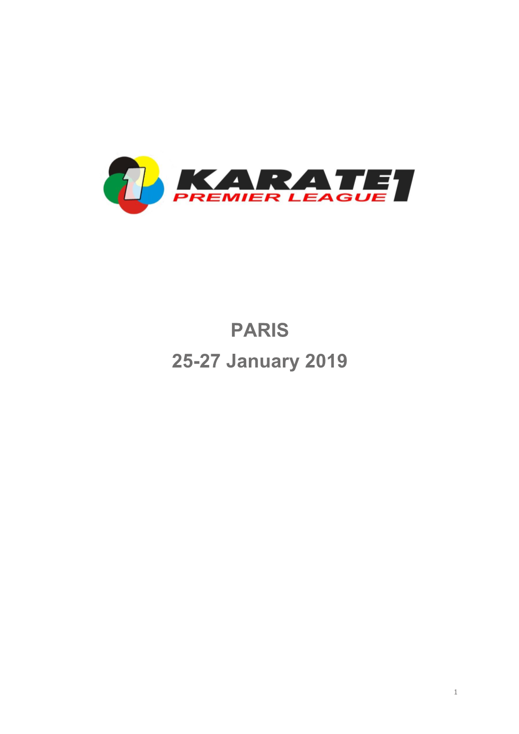 PARIS 25-27 January 2019