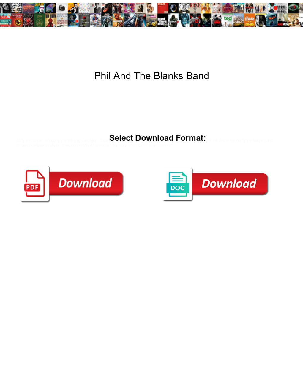 Phil and the Blanks Band