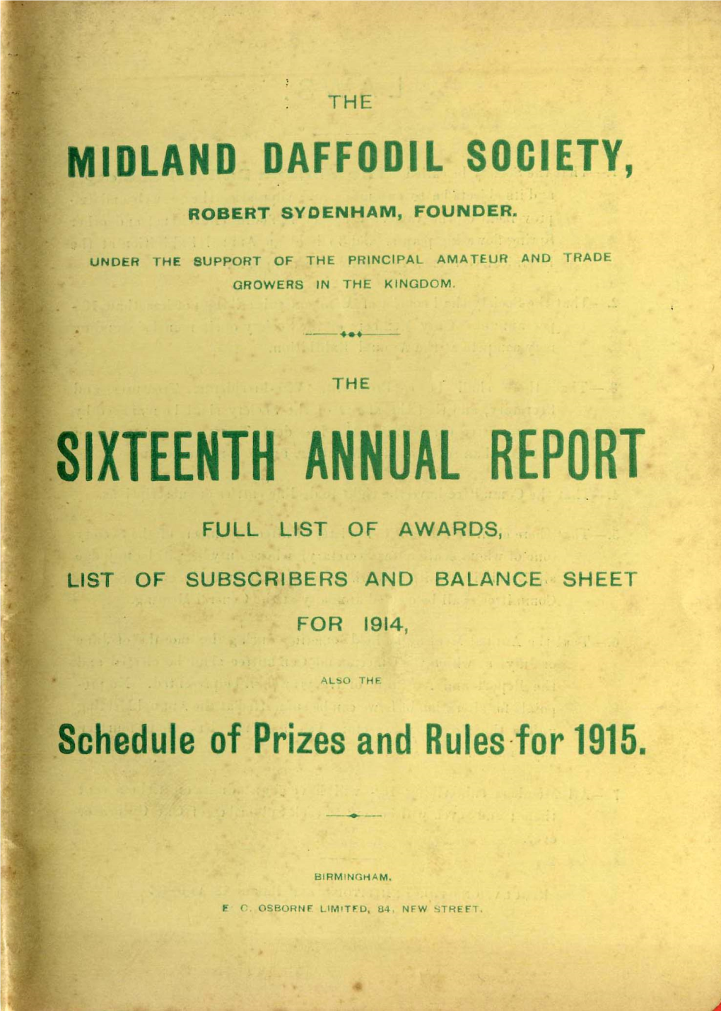 Midland Daffodil Society, 1914