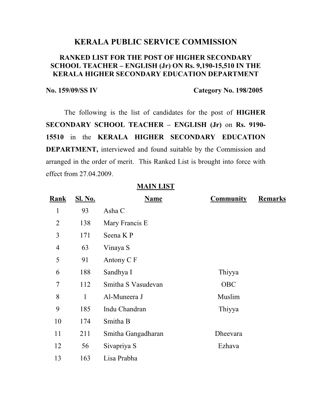 159-09 SSIV HSST English Jr. KHSED