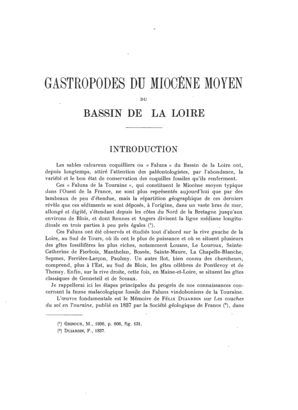 Gastropodes Du Miocene Moyen