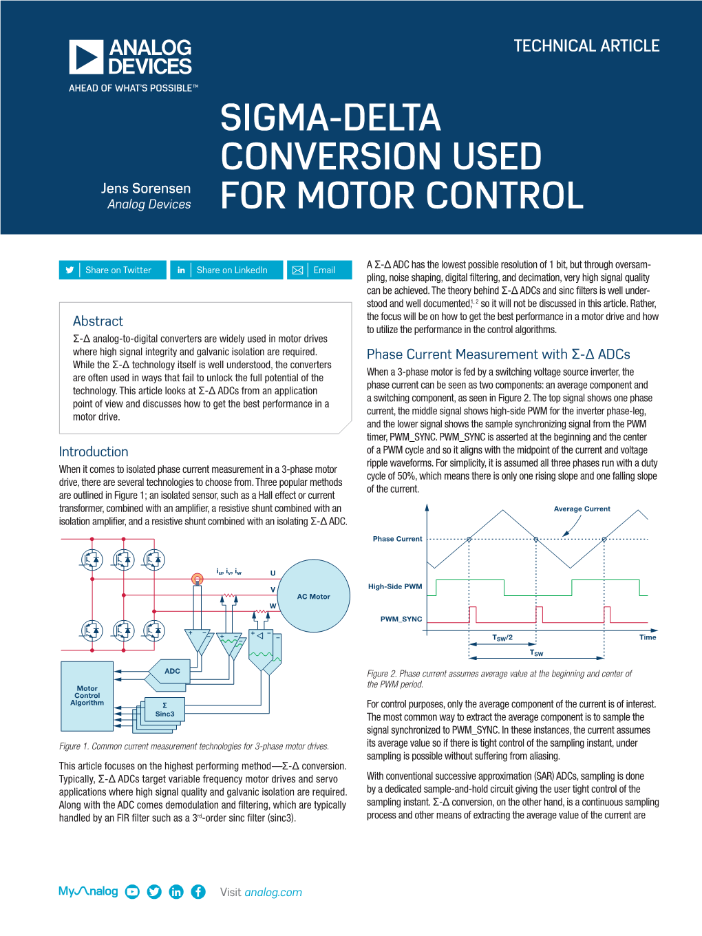 Sigma-Delta Conversion Used for Motor Control