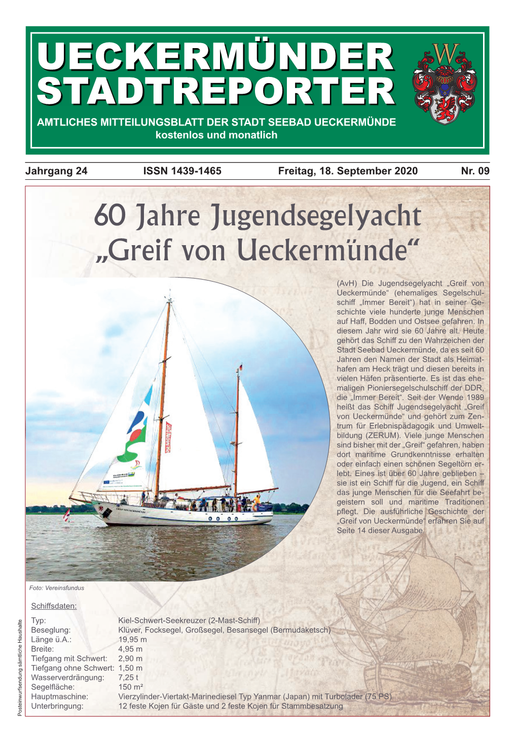 UECKERMÜNDER STADTREPORTER AMTLICHES MITTEILUNGSBLATT DER STADT SEEBAD UECKERMÜNDE Kostenlos Und Monatlich