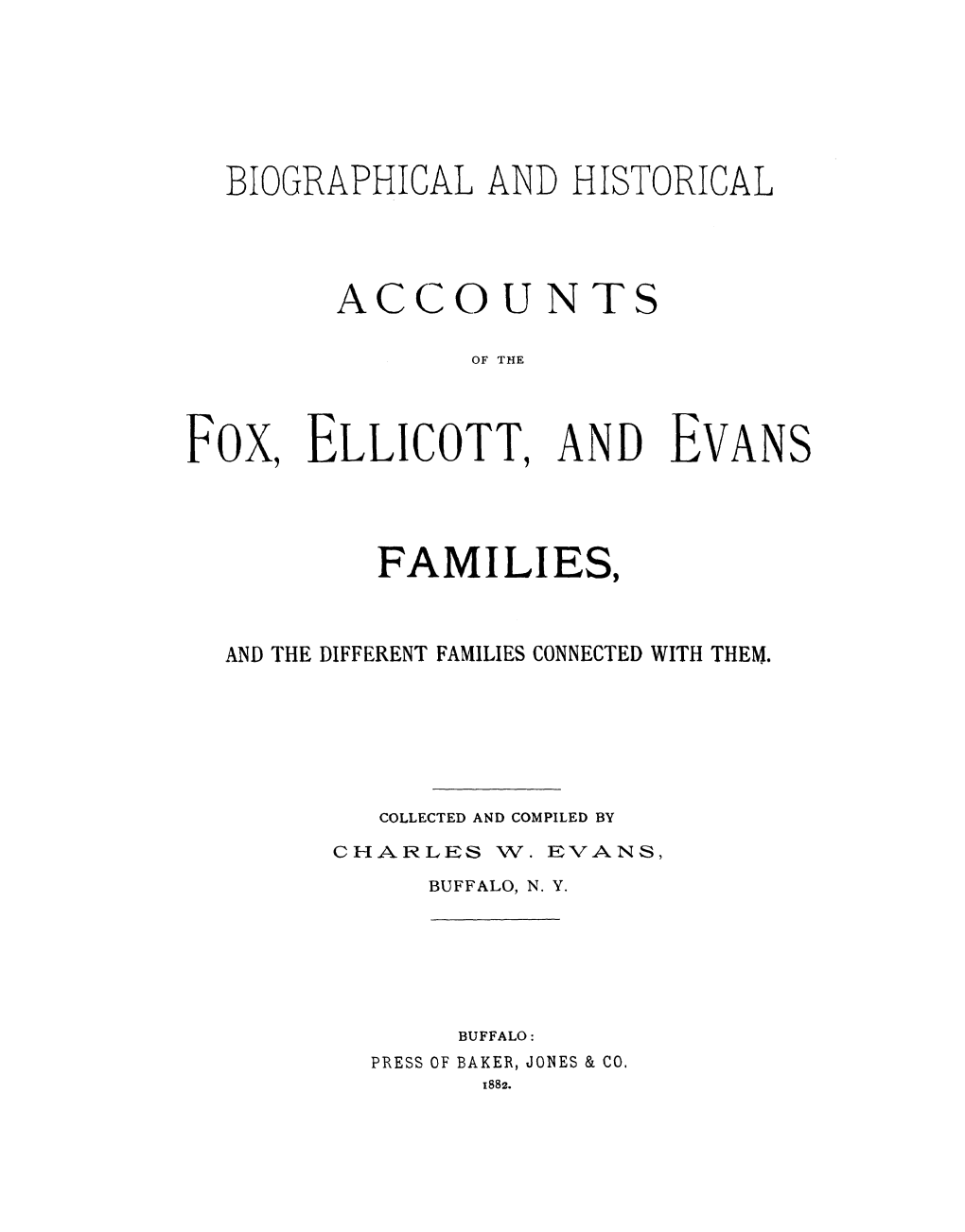 Fox, ELLICOTT, and EVANS