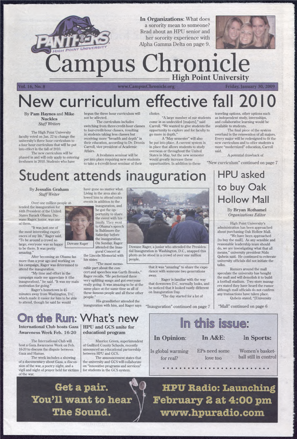 New Curriculum Effective Fall 2010 by Pam Haynes and Mike Begun the Three Hour Curriculum Will Choice