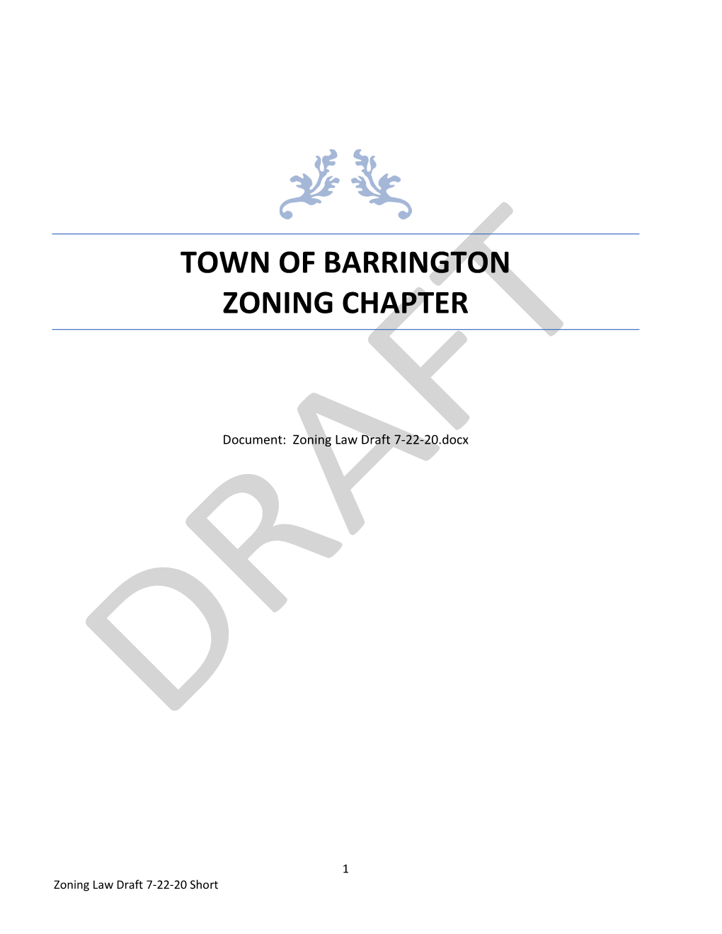 Town of Barrington Zoning Chapter