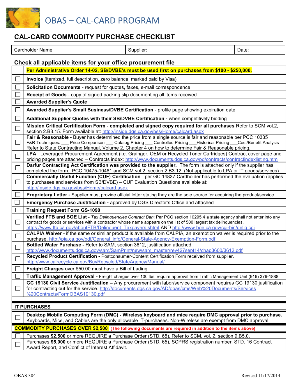 Abms Arf Purchase / Service Order Worksheet