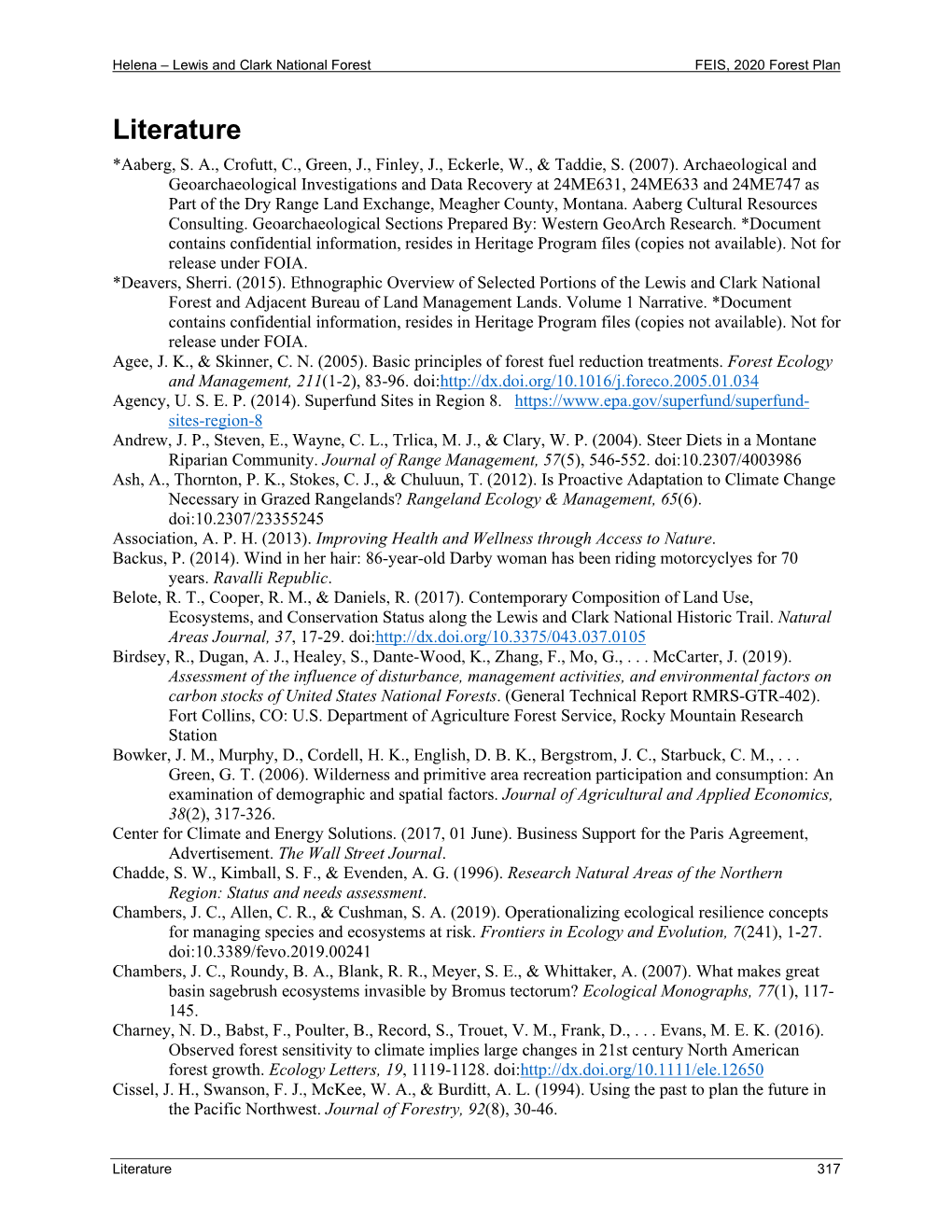 FEIS for the 2020 Land Management Plan, Helena