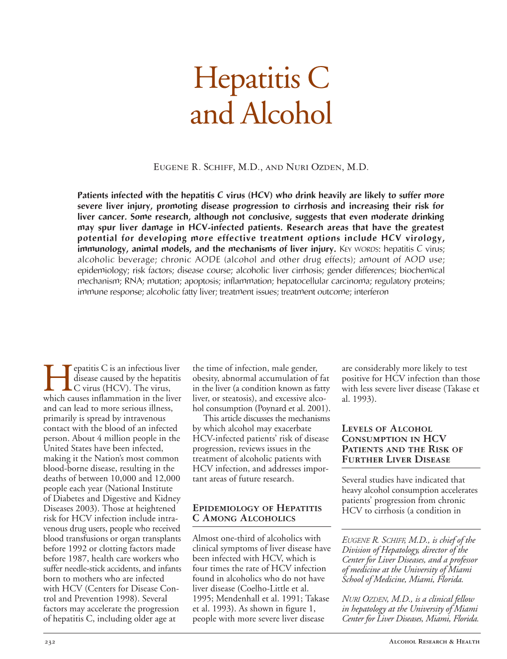 Hepatitis C and Alcohol