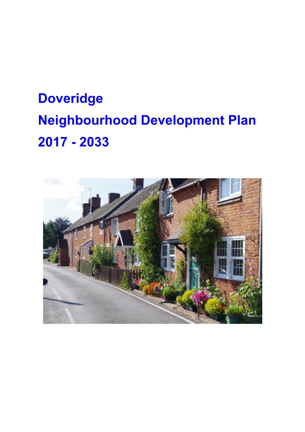 Doveridge Neighbourhood Development Plan 2017 - 2033