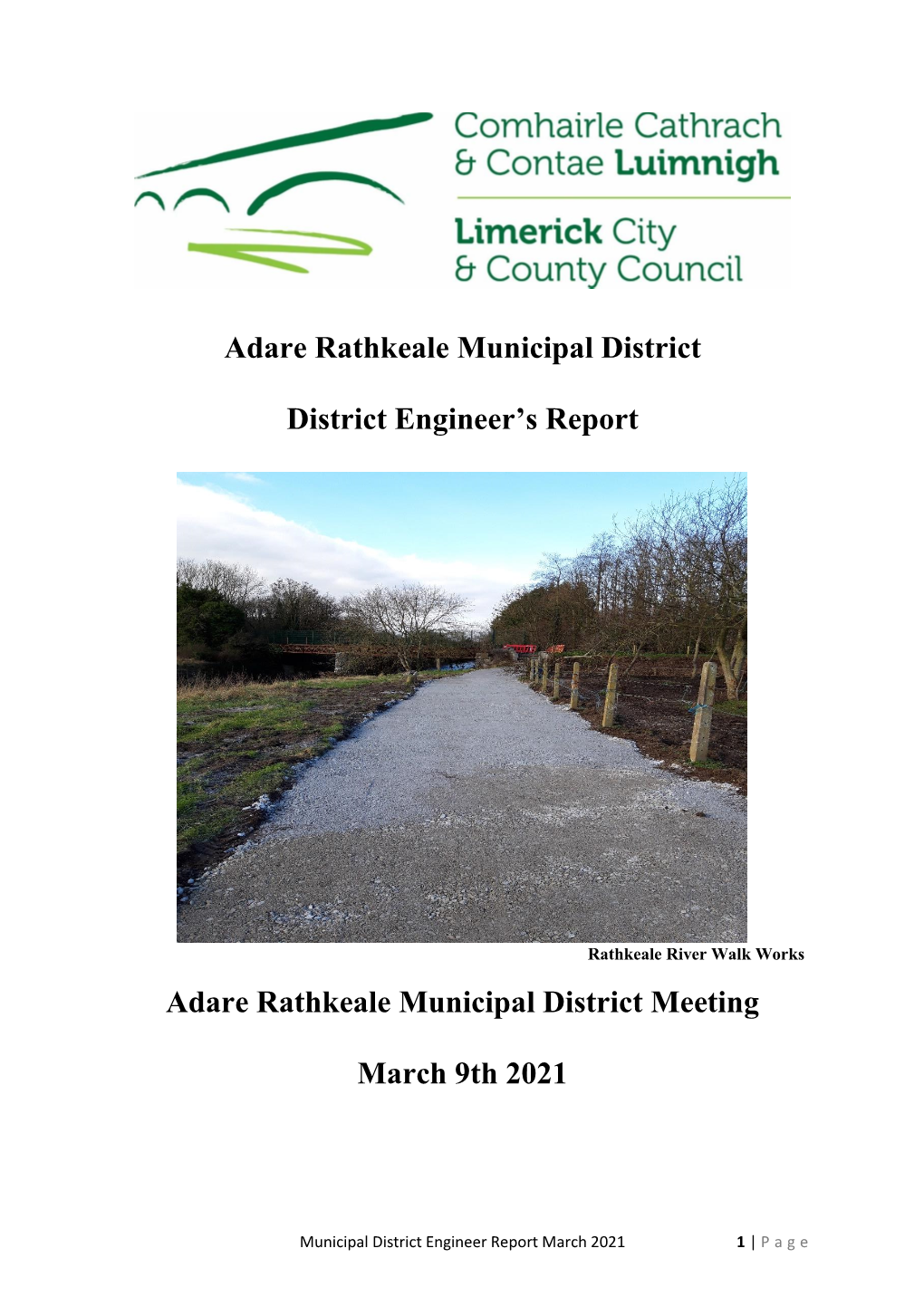 Adare Rathkeale Municipal District District Engineer's Report