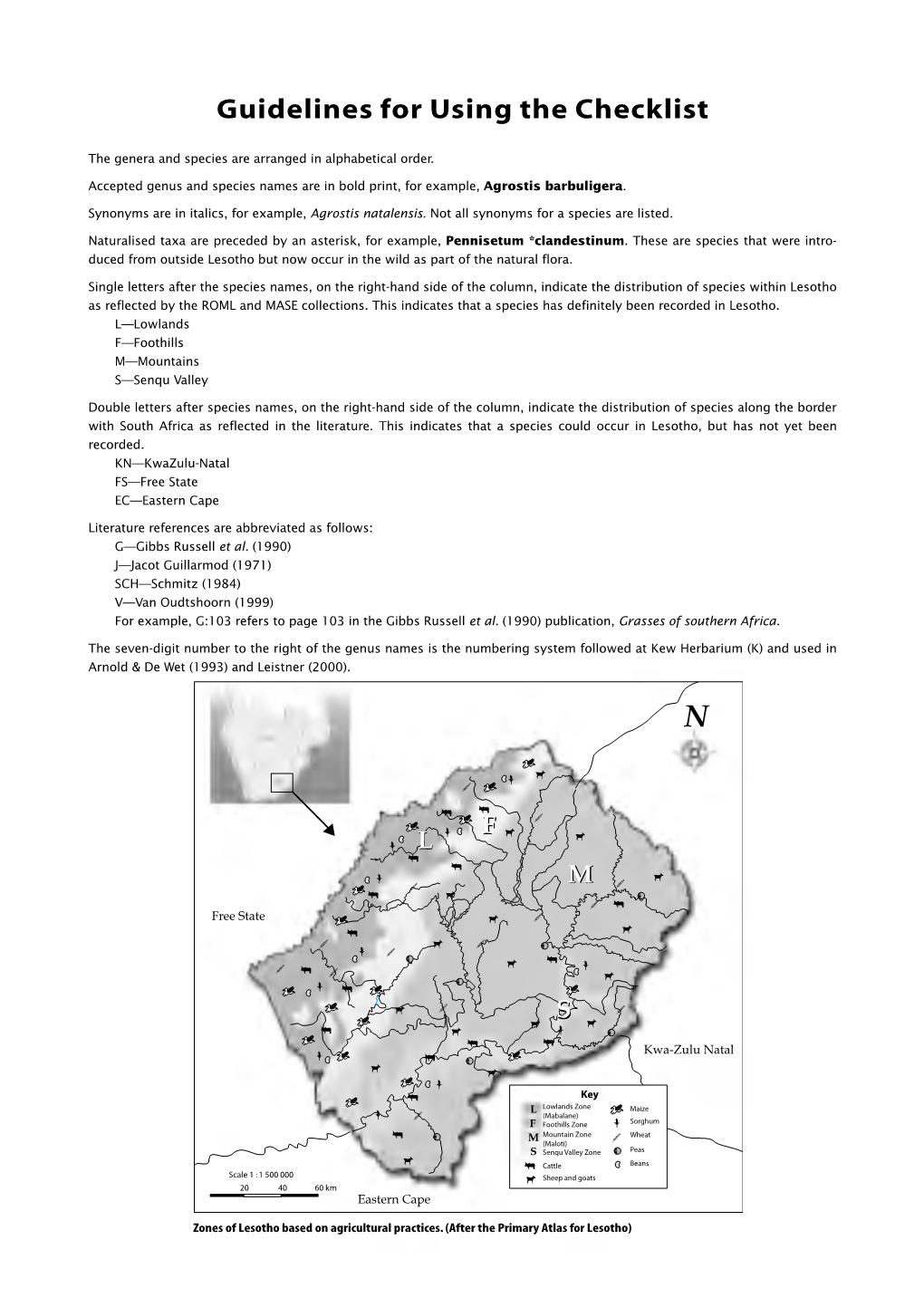 A Checklist of Lesotho Grasses