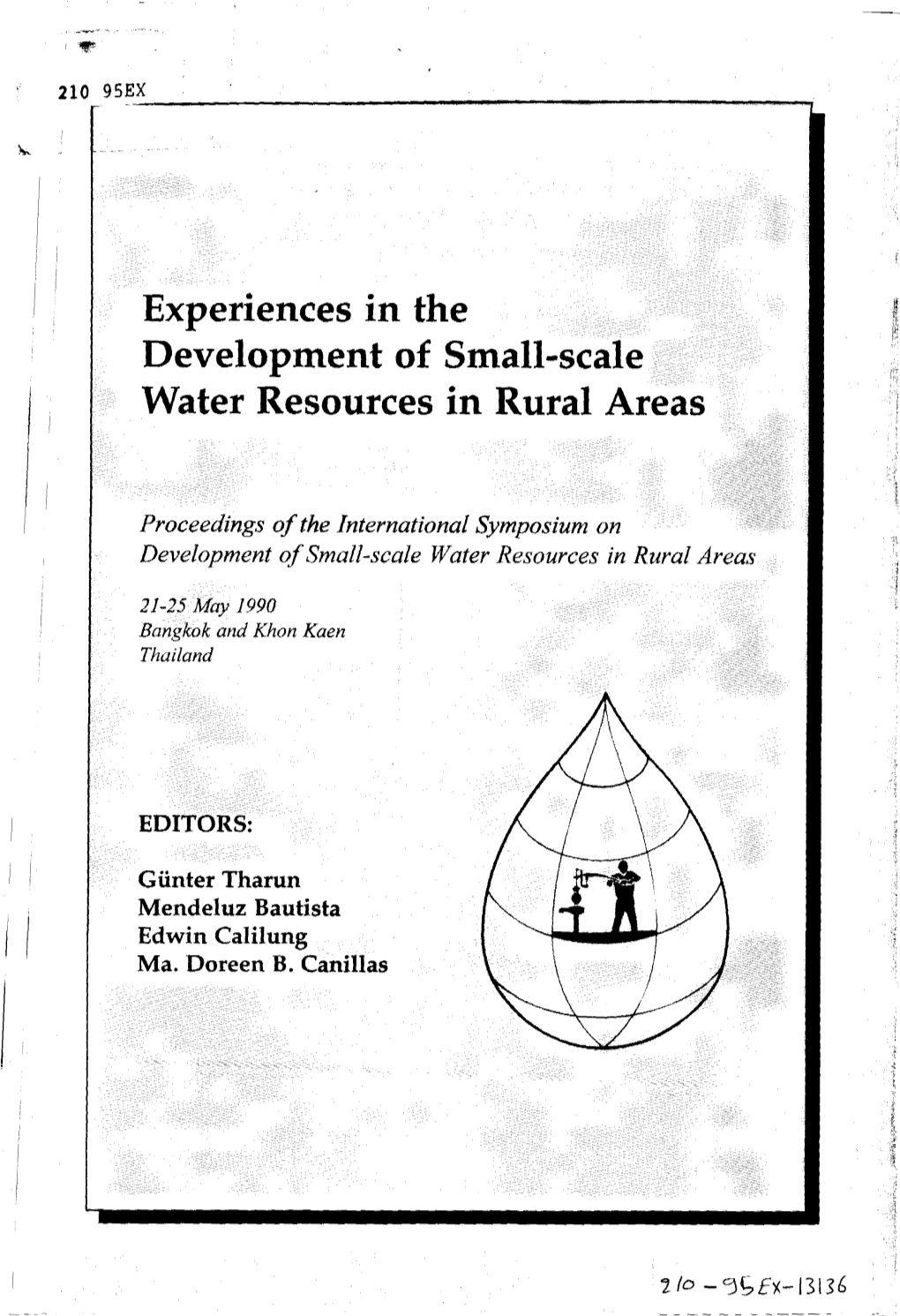 Experiences in the Development of Small-Scale Water Resources in Rural Areas