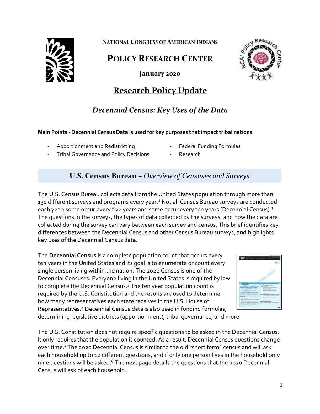 Decennial Census: Key Uses of the Data