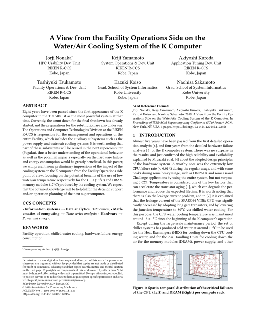 A View from the Facility Operations Side on the Water/Air Cooling System of the K Computer