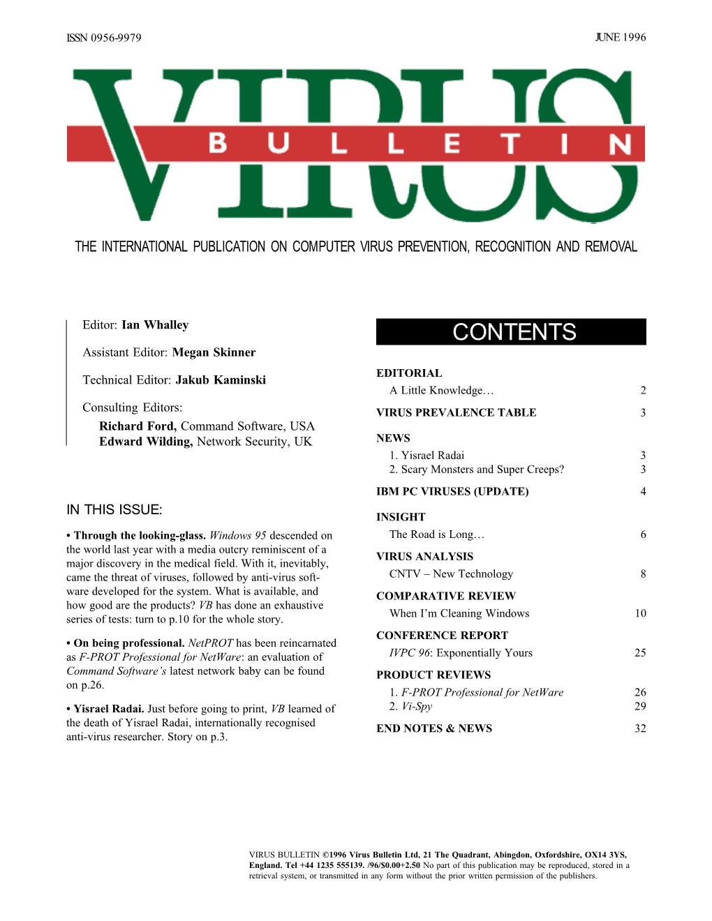 Virus Bulletin, June 1996