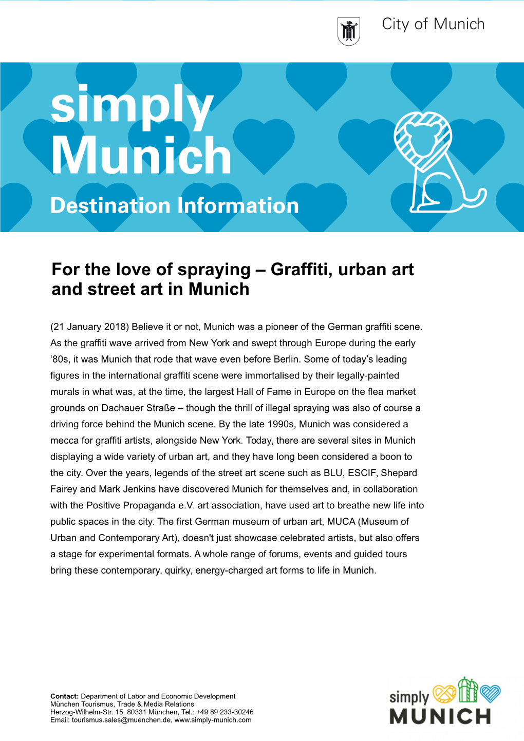 For the Love of Spraying – Graffiti, Urban Art and Street Art in Munich