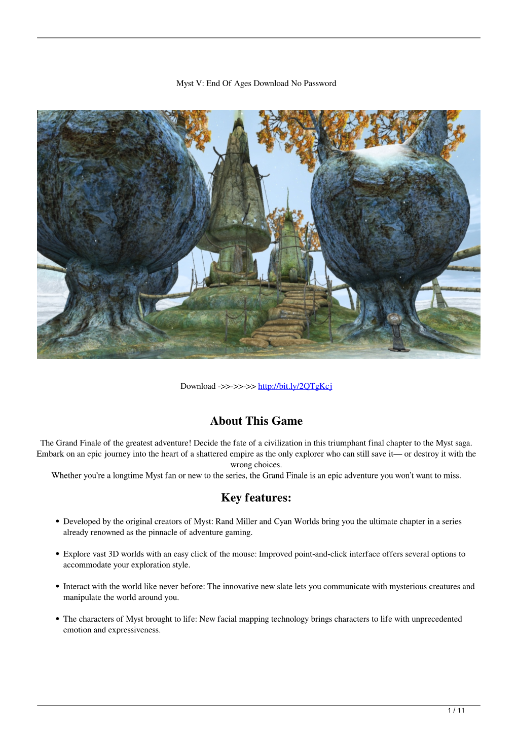 Myst V End of Ages Download No Password