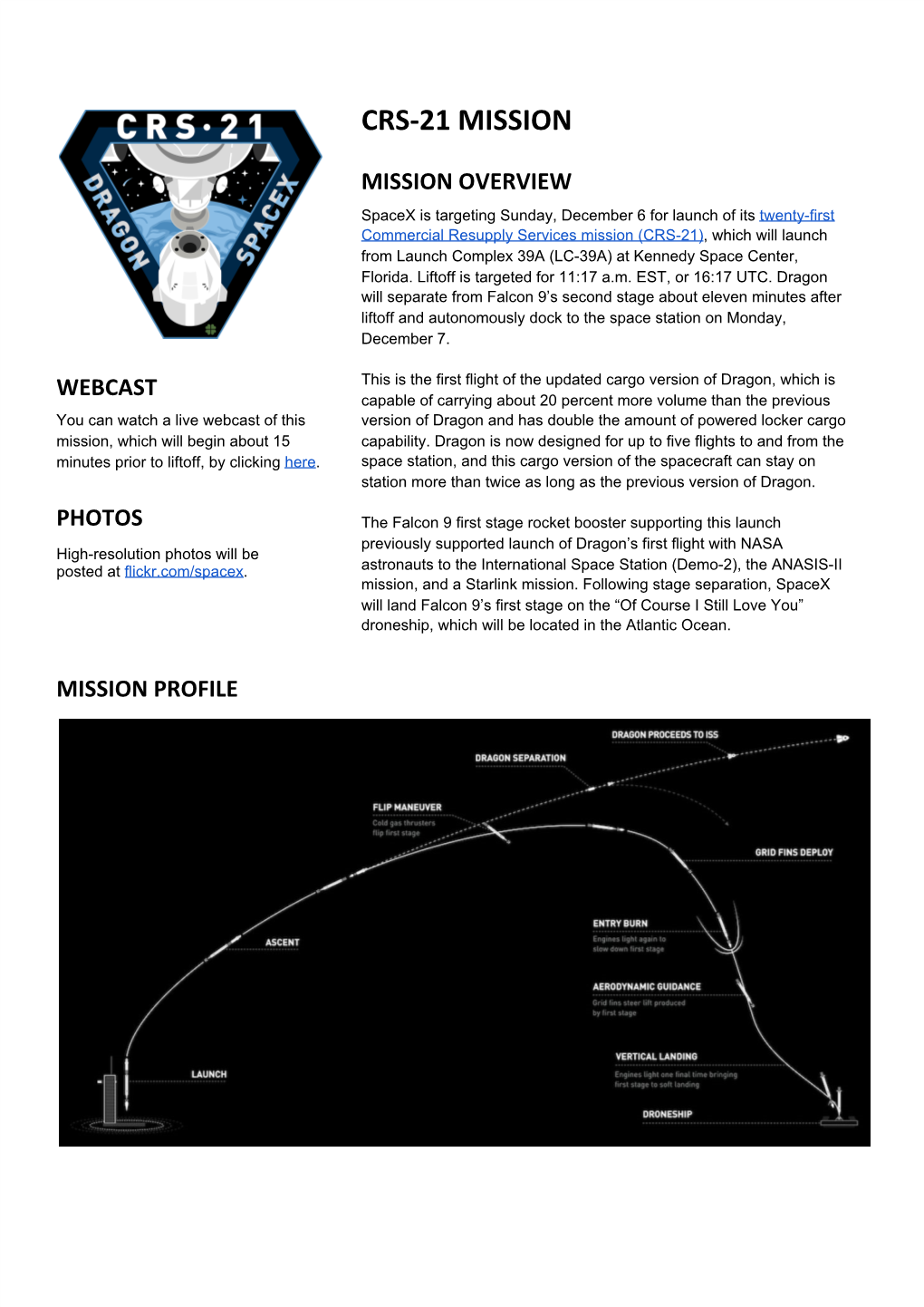 Crs-21 Mission