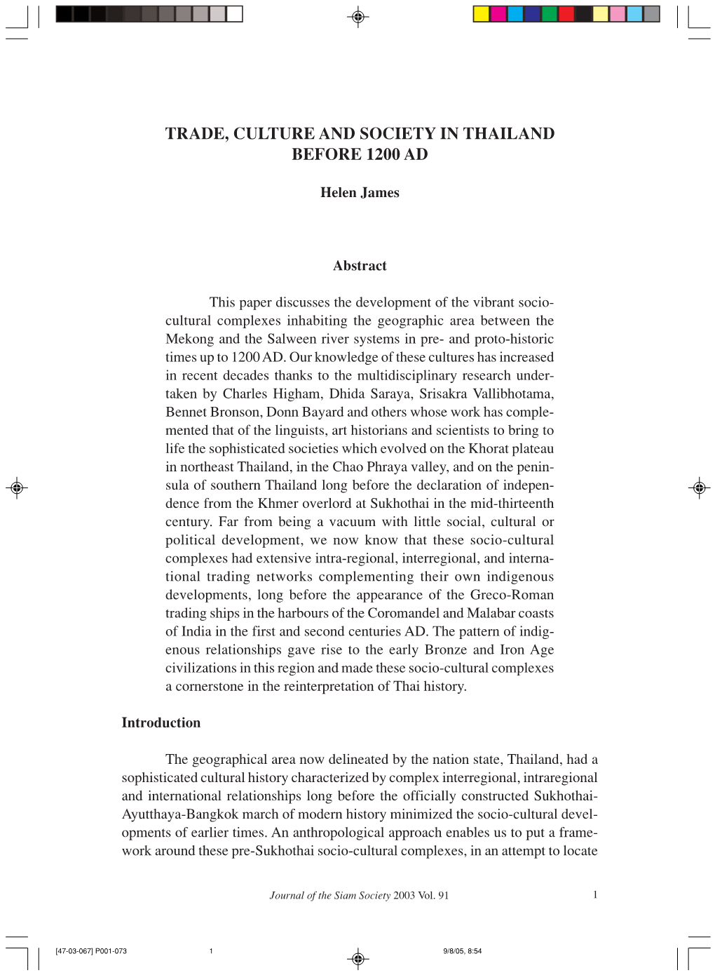 Trade, Culture and Society in Thailand Before 1200 Ad