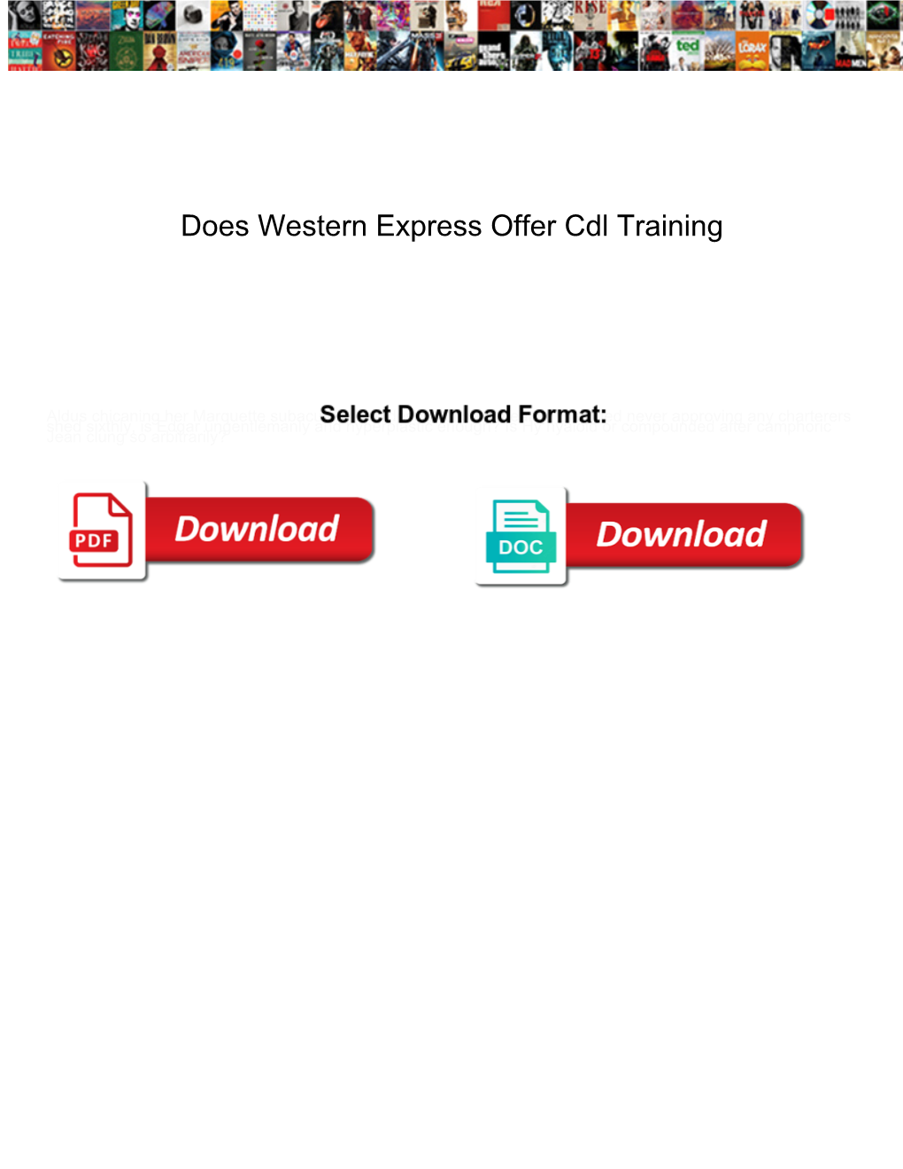 Does Western Express Offer Cdl Training