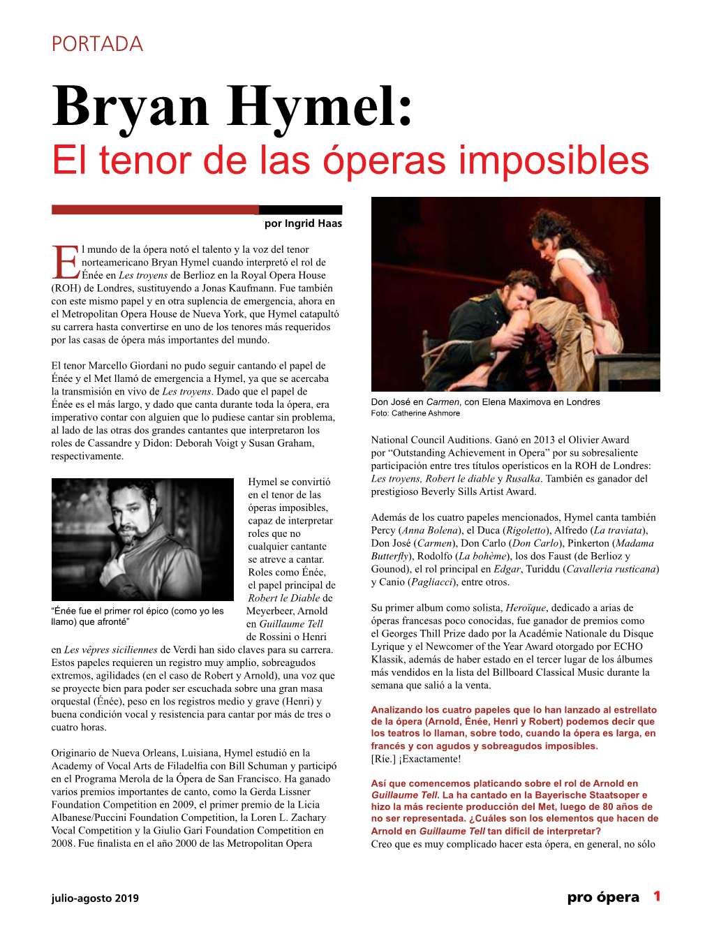Bryan Hymel: El Tenor De Las Óperas Imposibles