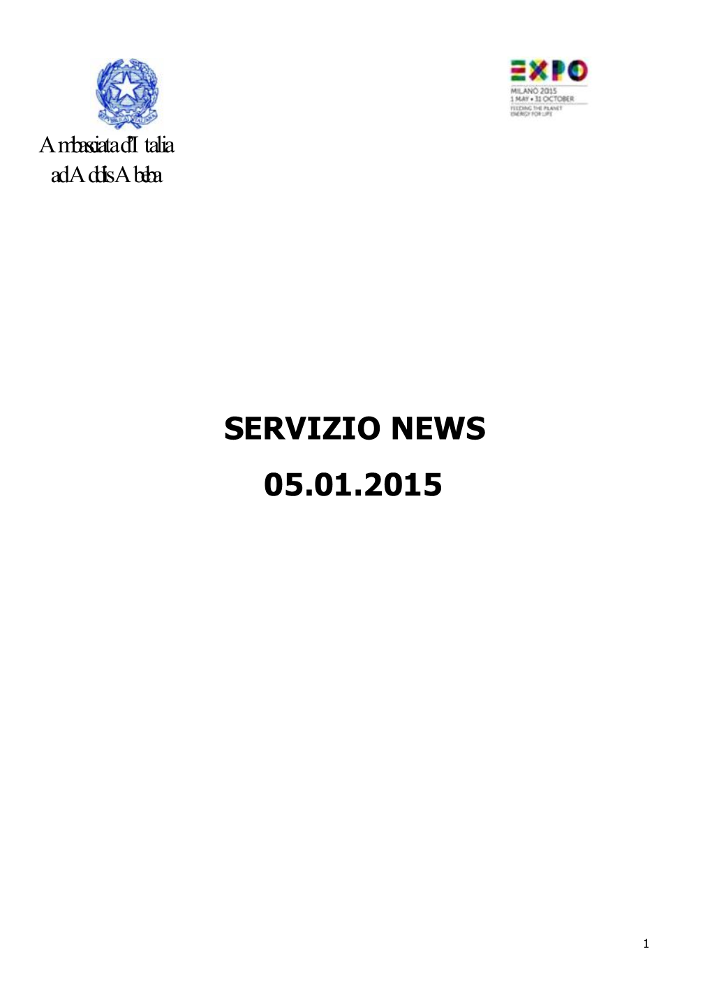 Servizio News 05.01.2015