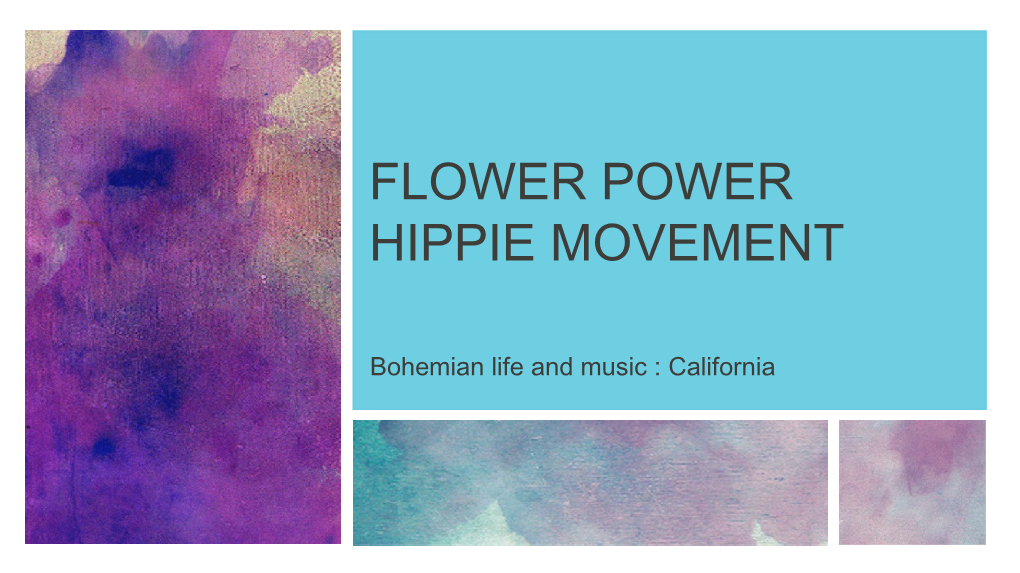 Flower Power Hippie Movement