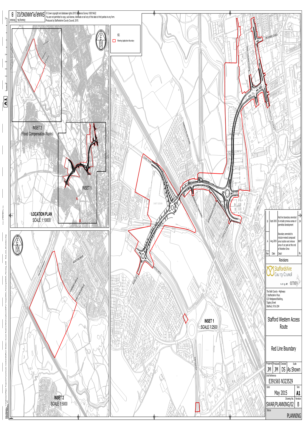 Stafford Western Access Route A1 A1 SWAR/PLANNING/02 B SWAR