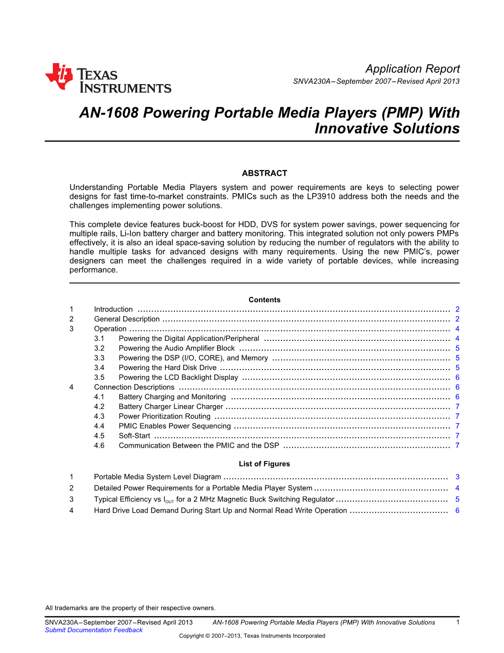 Powering Portable Media Players (PMP) with Innovative Solutions