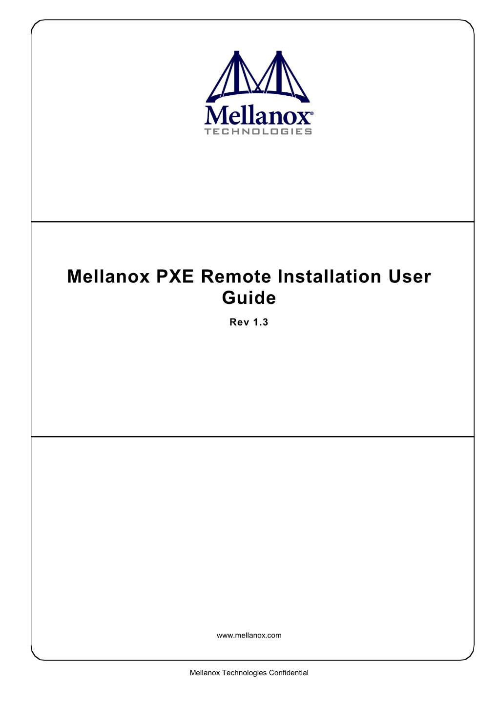 Mellanox PXE Remote Installation User Guide Rev 1.3