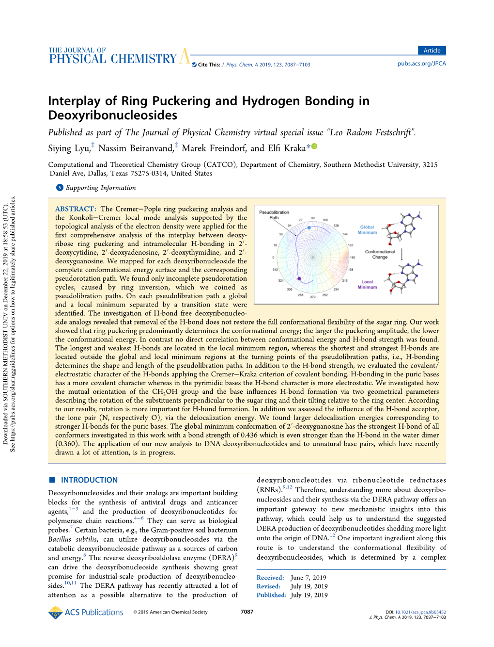 Interplay of Ring Puckering and Hydrogen Bonding In