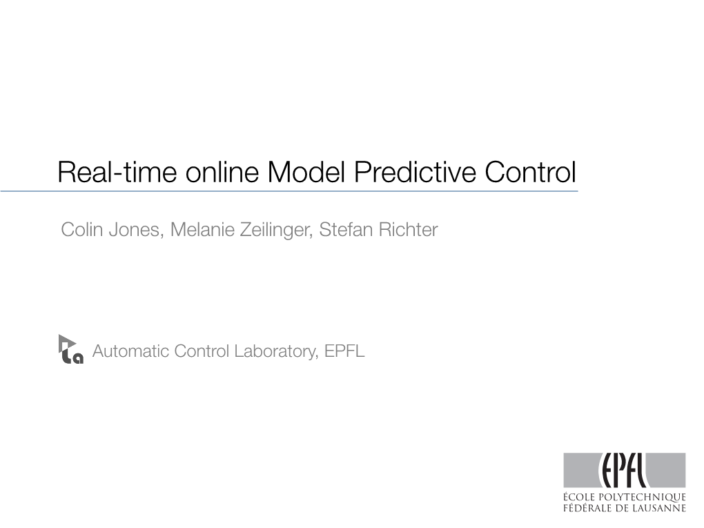 Real-Time Online Model Predictive Control!