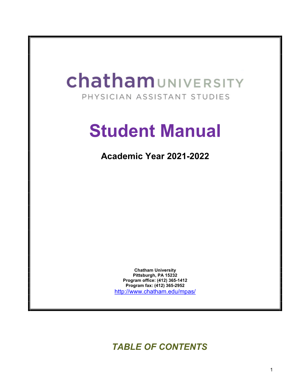 Student Manual