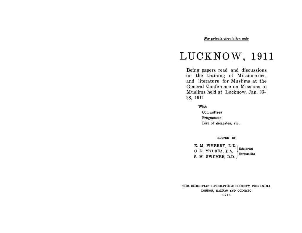 Lucknow, 1911