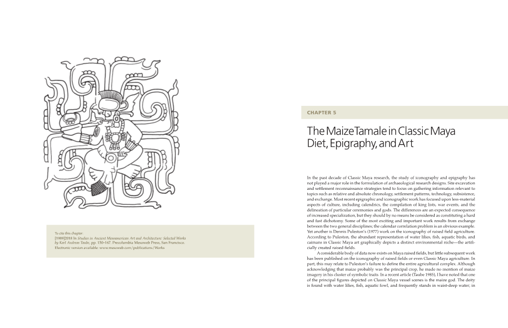 The Maize Tamale in Classic Maya Diet, Epigraphy, and Art 153