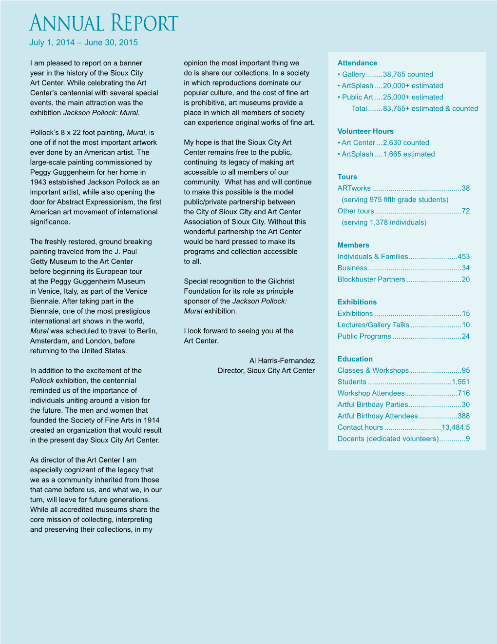 2014 – 2015 Annual Report