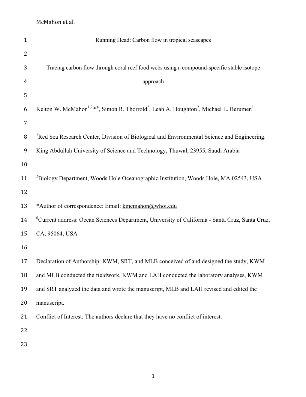 Mcmahon Et Al Oecologia in Press.Pdf