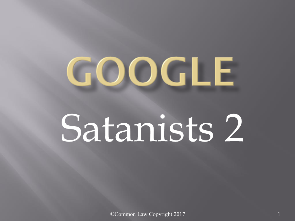 Google Satanists 2 022517.Pdf