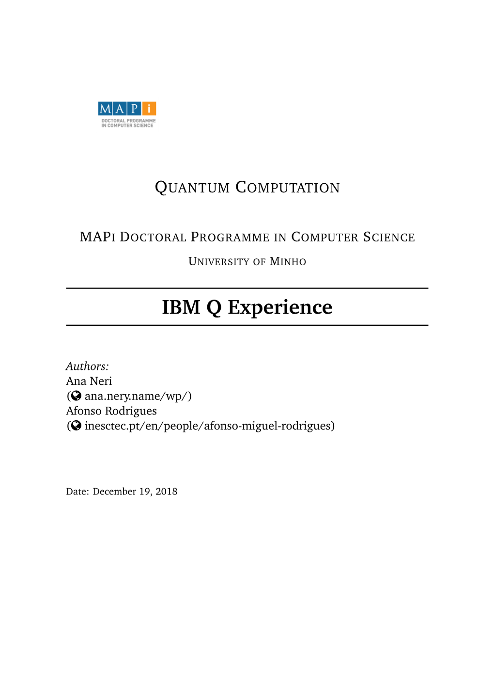 IBM Q Experience